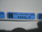 50 For Rectal Use Only Stickers 1.5" X .375" Prank, April Fool, Joke, Trick, Gag