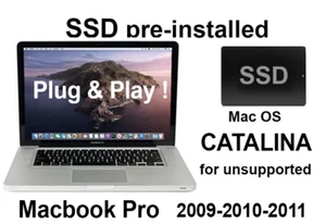 SSD Pre-installed Mac OS Catalina - pour/for MACBOOK PRO mi-2009 - 2010 - 2011 - Bild 1 von 1