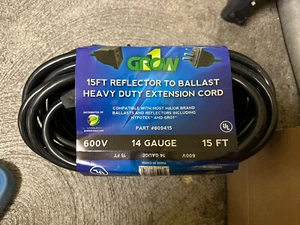 Reflector to Ballast 15 ft Lamp Heavy Duty Extension Cord 14 Gauge 600V New - Picture 1 of 1