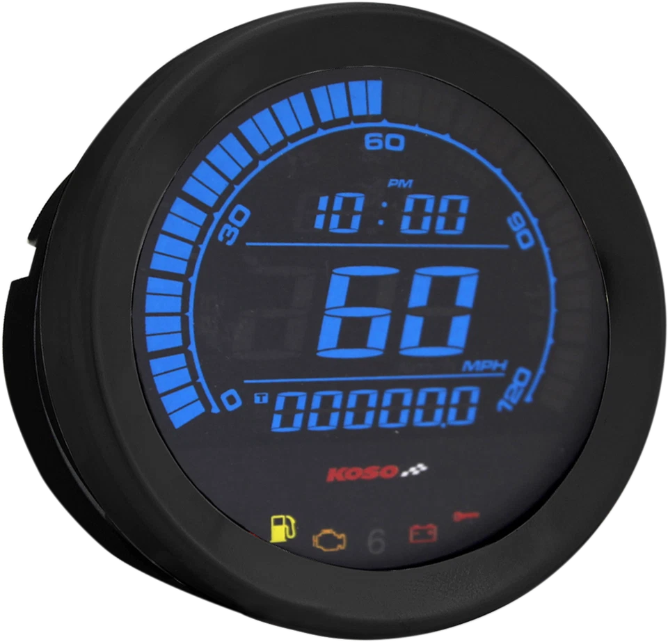 Koso Replacement 6 Piece Gauge Kit 4" Black Speedometer Gauge Harley FL BA051010 - Image 1 of 1