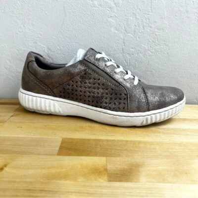 Clarks Collection Caroline Ella Zapatillas Metálicas de Cuero Dorado para Mujer Talla 9.5 Foto 1 de 4