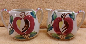 JUEGO DE CREMA Y MANZANA DE AZÚCAR PURITAN POTTERY VINTAGE - ¡SIN TAPA COMO NUEVO! - Imagen 1 de 7