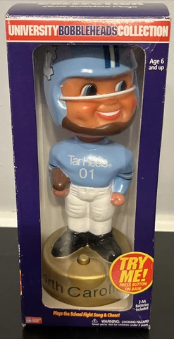UNC University North Carolina Tar Heels Football Player Retro Bobblehead Gemmy Cover