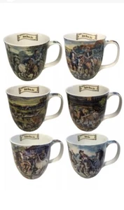 Juego de 6 tazas de café Travelers Fair Caballo hueso fino China té café regalo - Imagen 1 de 5