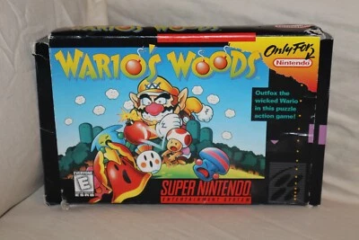 Wario's Woods (Super Nintendo Entertainment System, 1994) SNES BOXED w/ Manual - Image 1 of 4