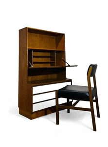 TURNIDGE TEAK DESK BOOKCASE CHEST OF DRAWERS MID CENTURY RETRO - Picture 1 of 16