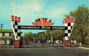 Main Gate, Indianapolis, Indiana Vintage Chrome PC 1966 - Picture 1 of 2