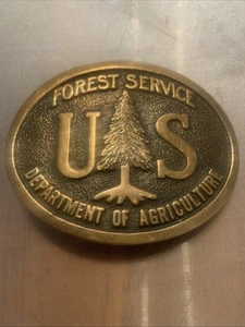 Massive Bronze US Forest Service Department of Agriculture Gürtelschnalle Nr# 16079 - Bild 1 von 6