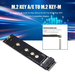.M.2 Key A E to M.2 NVME Adapter Cards Solt Socket Ports For NVMe USD SSD V2O8 - Afbeelding 1 van 10