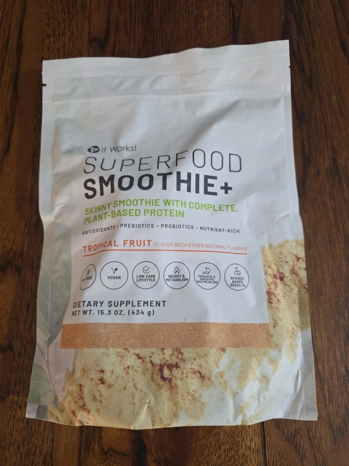 Batido de superalimentos It Works + frutas tropicales 15,3 OZ antioxidantes ProBiotics nuevo Foto 1 de 2