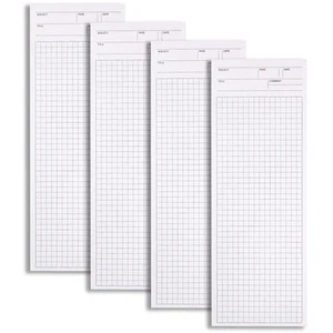 4 Pack Graph Paper Notebook, 9.8 × 3.5 inches Long Strip Notepad, Personalize... - Picture 1 of 9