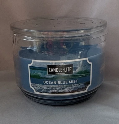 Vela de aromaterapia Ocean Blue Mist Scent de 3 mechas con 20-40 horas de tiempo de combustión... Foto 1 de 2