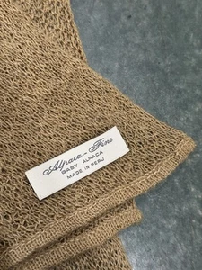 Alpaka Feinschal braun Strick Alpaka Wolle Made in Peru beige hellbraun Schal - Bild 1 von 6