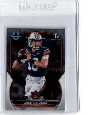 2022 Bowman University Chrome #93 Zach Calzada - Image 1 of 2