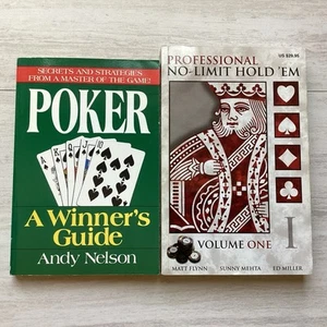 2 Books on Poker Professional No Limit Hold Em A Winner's Guide PBK - Imagen 1 de 3