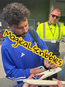 Kuldeep Yadav Hand Signed Mini Cricket Bat Autograph Includes COA Cricket - Picture 1 of 2