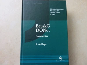 Beurkundungsgesetz DONot Kommentar, 8. Auflage, NP 174,00 € - Bild 1 von 3
