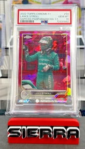Lance Stroll 2022 Topps Cromo Zafiro F1 Padparadscha 1/1 Aston Martin PSA 10 - Imagen 1 de 3