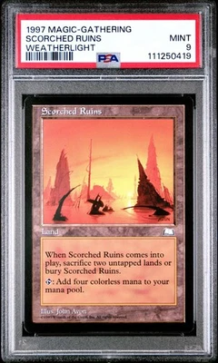 Magic the Gathering - Weatherlight Scorched Ruins 1997 PSA 9 - Image 1 of 2