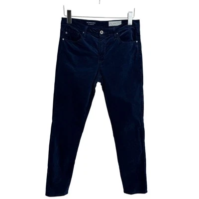 AG Anthropologie Pantalones Mujer 29R The Stevie Tobillo Slim Recto Terciopelo Azul  Foto 1 de 4