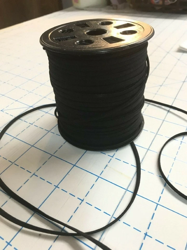 Elástico-Negro Trenzado-1/6" ancho-BTY Foto 1 de 1