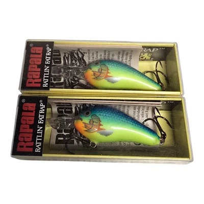 Vintage Rapala Rattlin Fat Rap RFR-5 PRT Parrot Fishing Lure Ireland NOS - Image 1 of 4