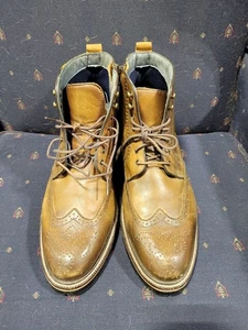 Johnston & Murphy Men’s 10 Dress Boots XC Flex 20-5520 Brown Wingtip Zip Casual - Picture 1 of 20