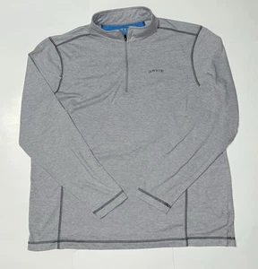 Orvis Men's Gray Stretch 1/2 Zip Pullover Sweater Size Large - Picture 1 of 6