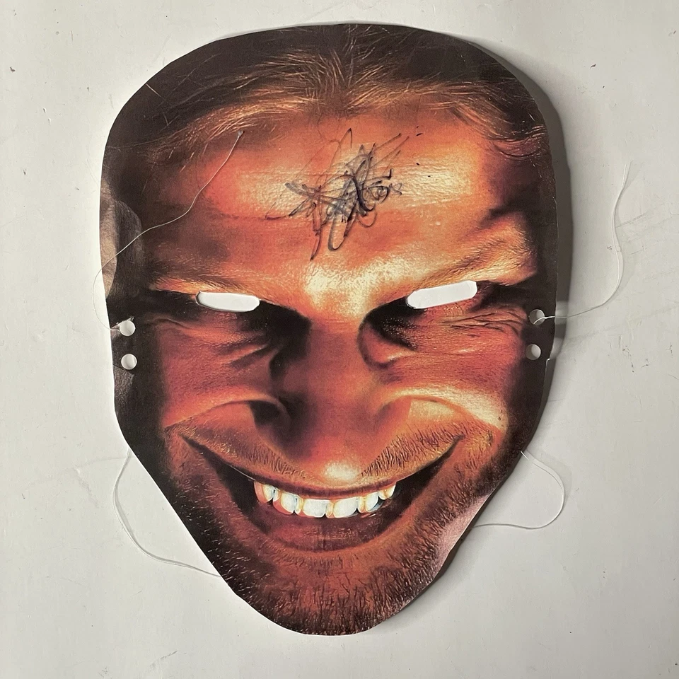 Aphex Twin Signed 1997 "Richard D. James Album" Promo Mask Autograph Sire Rec - Image 1 of 4