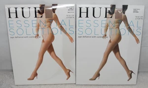 2 Hue Age Defiance Control Top Pantyhose Tights Lot Natural Size 1 5992n - Picture 1 of 11