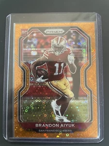 2020 Prizm BRANDON AIYUK Orange Disco Prizm Rookie Card RC No. 301 - Imagen 1 de 2