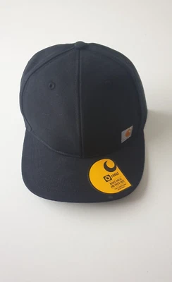 Carhartt Black Unisex Firm Duck Flat Brim Cap
