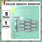 Gillette Venus Deluxe Smooth Sensitive Skin Razor 11 cartridge-1 handle-5 Blades