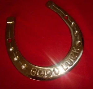 Scarpa da cavallo 4,5" bella da collezione buona fortuna ottone Naal decorazione casa - Foto 1 di 5