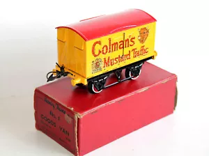 RARE! HORNBY O 1/48, R162 VAN WAGON N°1, COLMAN'S MUSTARD TRAFFIC TRANSPORT - Picture 1 of 7