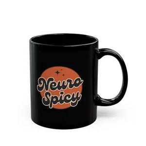 Black Mug (11oz, 15oz) Neuro Spicy Circle (blk) - Picture 1 of 5
