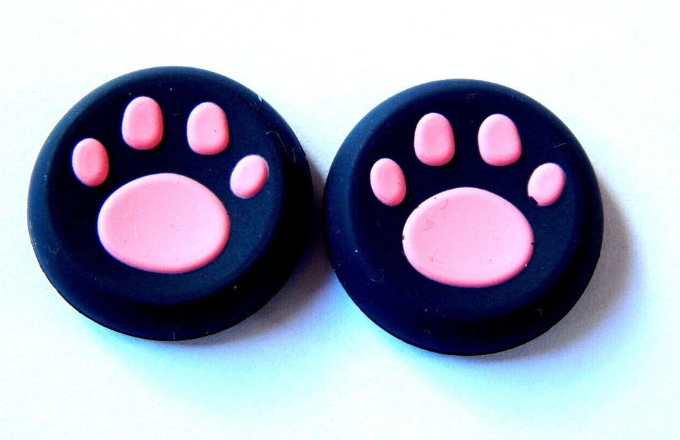 2x Silicone Grip Cap Cover Thumb Stick For PS5 PS4 PS3 Xbox 360 One Cat Paw Claw - Image 1 of 1