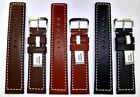 Rios Mariner Watch Strap Water Resistant Leather 18 20 22mm Brown Black / 20
