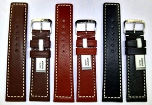 Rios Mariner Uhrenarmband Water Resistant Leder 18 20 22mm braun schwarz / 20 - Picture 1 of 5