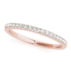 D-E/VVS 0.25 Carat Lab Created Diamond Half Eternity Ring | Rose Gold - Picture 1 of 7