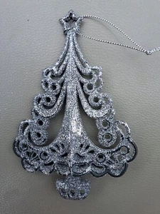 100 Large Glitter Tree Christmas Decorations - Picture 1 of 1