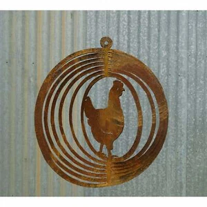 Chicken Wind spinner Metal Wall Art & Garden Sculpture Australian Made - Picture 1 of 3