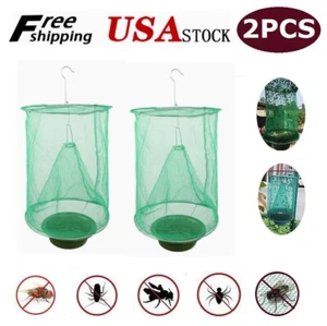 2PK Reusable Fly Trap The Ranch Fly Catcher Killer Cage Net Trap Pest Bug Catch - Picture 1 of 11