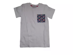 The Proper Peony Boutique Boy Apple Plaid Pocket Tee White S/S Shirt Size 2T NWT - Picture 1 of 2