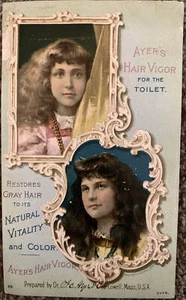 Ayers Hair Vigor For WC Gray To Color Victorian Trade Card Lowell Mass - Bild 1 von 4