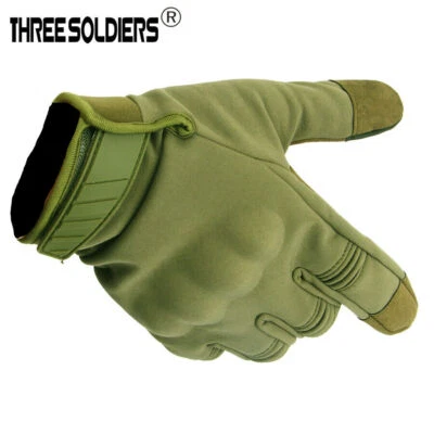 Guantes tácticos de dedo completo impermeables con pantalla táctil transpirables para hombre Foto 1 de 4