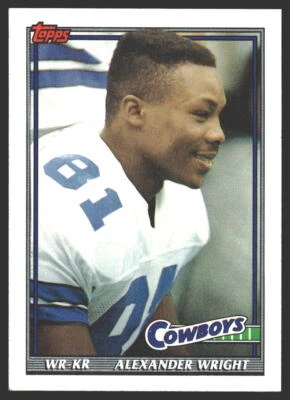 Alexander Wright #362 1991 Topps Dallas Cowboys - Image 1 of 2