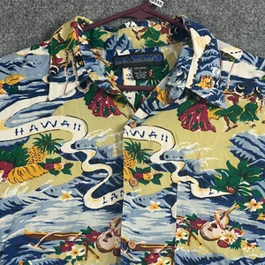 Pazzo Herren Hawaiihemd Large All Over Print Ocean Island Surf Hula Viskose - Bild 1 von 12