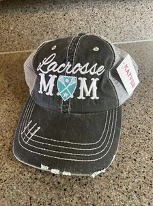 Lacrosse Mom hat unstructured cap gray factory distressed - Picture 1 of 2