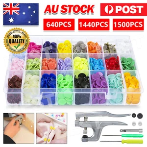 640PCS+ Plier Tool Plastic Snaps for KAM Snap Kit T5 Fastener Button Press Stud - Picture 1 of 11